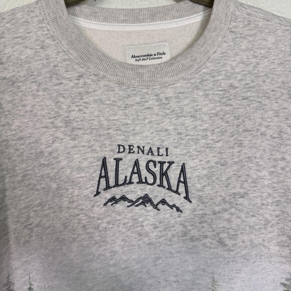 Abercrombie & Fitch Sweatshirt Womens Small Denali Alaska Scenic Sunday Crew - Picture 4 of 10